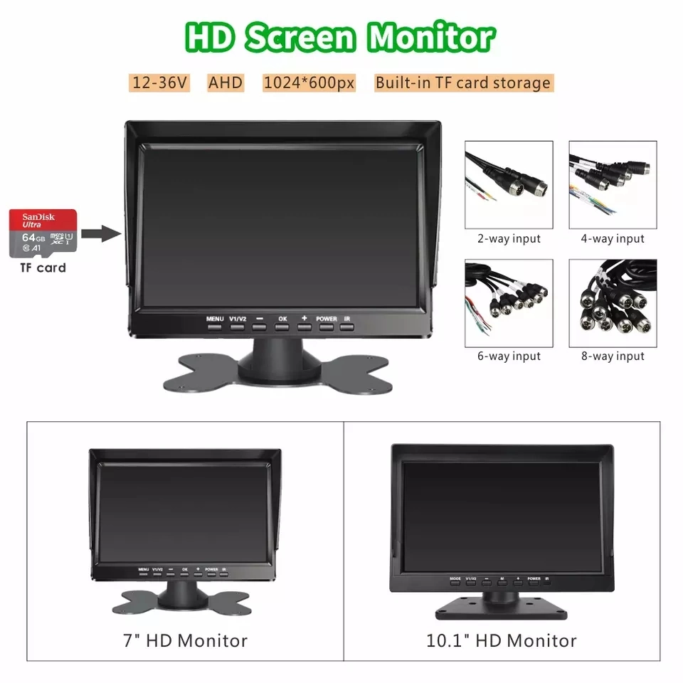 10.1inch Monitor with 4CH 1080P Rearview Camera Car Rear View Camera System