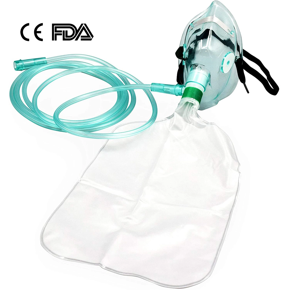 Medical Oxygen Mask with Reservoir Bag with CE, ISO Green