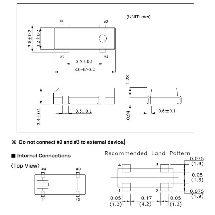 Crystal SMD 8.0 MC306 de 3,8 mm de cristal 32.7680 Diapasón de 12.5 kHz PF Xtal resonador de cristal