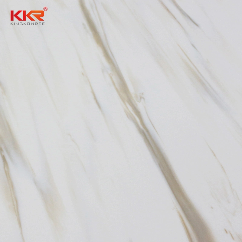 Kingkonree Calcatta White 30mm Thickness Modified Acrylic Solid Surface 3.15