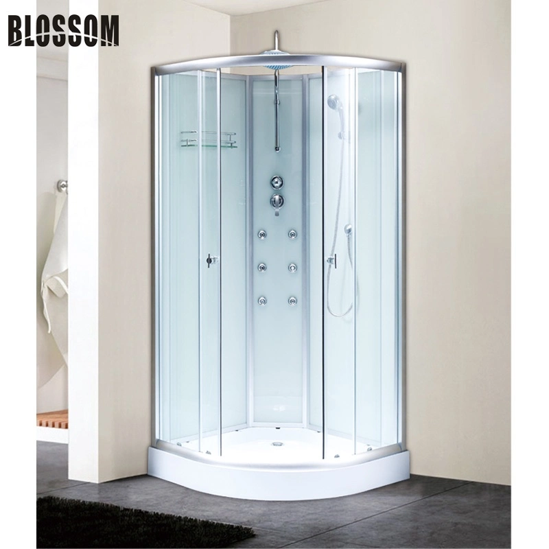 Bathroom Simple Clear Glass Room Shower Enclosure with Tempered Glass