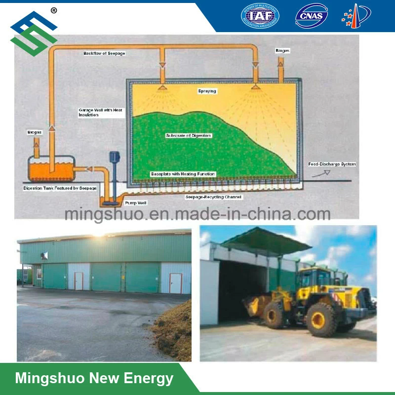 Dry Fermentation Biogas Plant for High Ts% Organic Waste Cow Dung