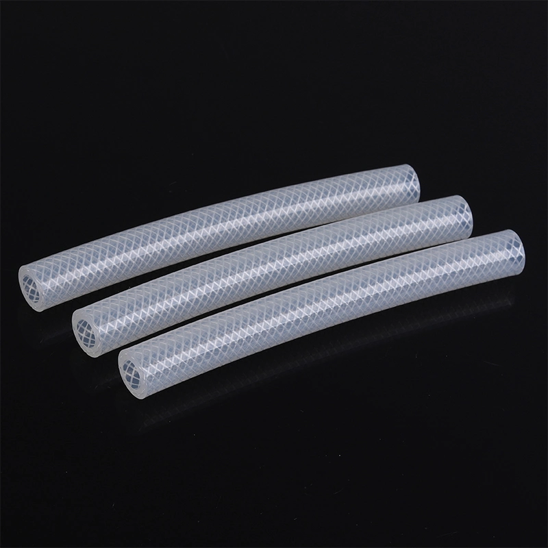 High Pressure Braided Silicone Tube Rubber Pipe Clear Reinforced Silicone Hose