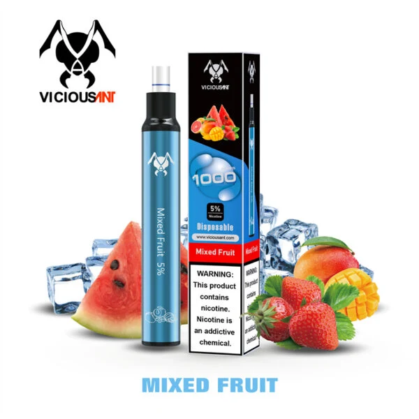 Mini E-Cigarette Viciousant 1000 Puff Пот-пет емкостью 550 мА/ч аккумулятор одноразовый E-Cigarette 4ml E-Liquid OEM/ODM Ecig цветовой пакет с логотипом puffs Flavors ETC Пуфф бар