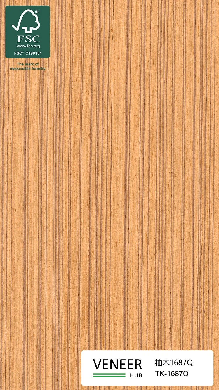 Placage en bois de teck naturel à l'aspect logarithmique