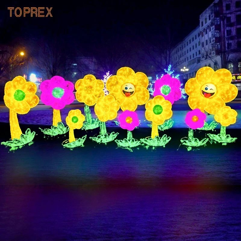 2023 Quality Outdoor Flower Motif Light with LED Panel