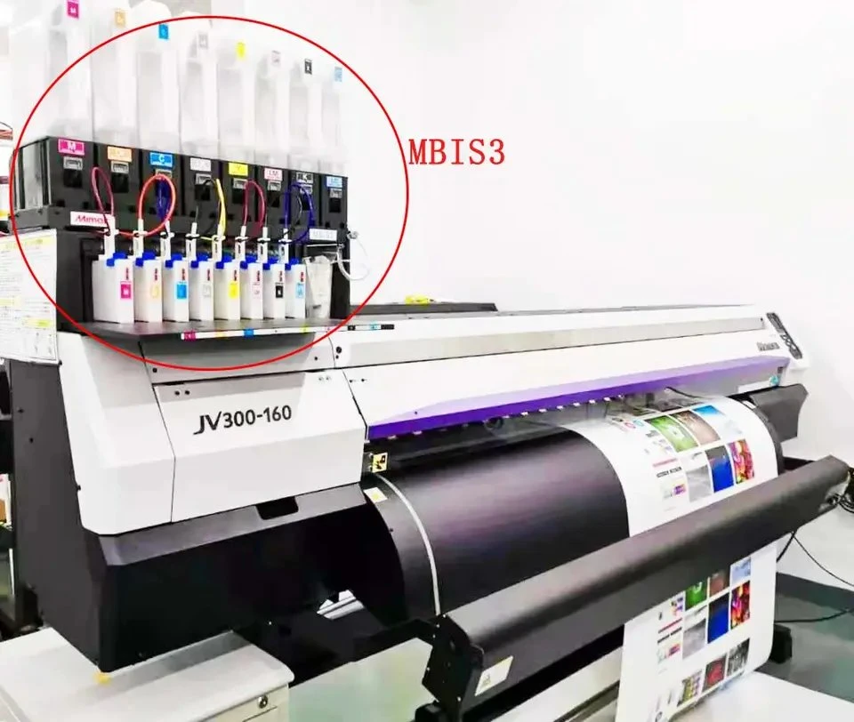 Mbis3 opt-J0364 pour sacs de 2 litres pour Mimaki Jv300/Jv150 Original Système d'encre en vrac Mimaki Mimaki