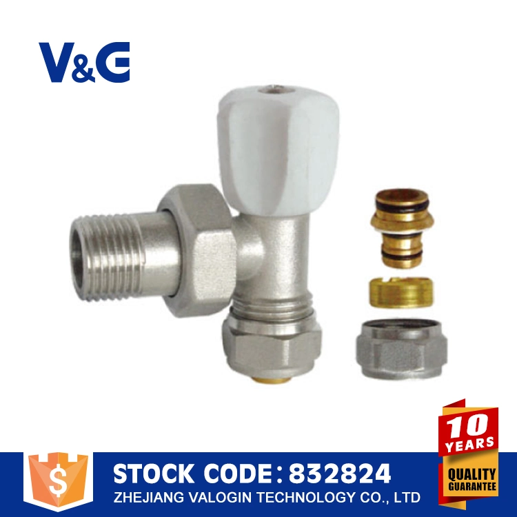 Beautiful Brass Radiator Valve in Pipe (VG-K13011)