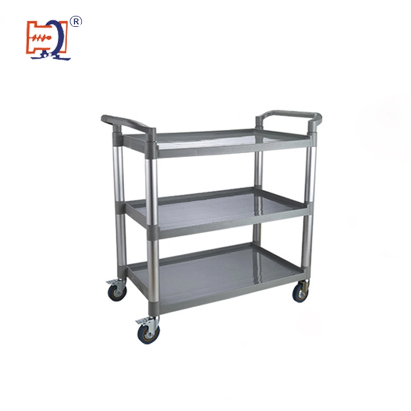 Three Tier Plastic Restaurant/Hotel Service Cart Kitchen Food Trolley