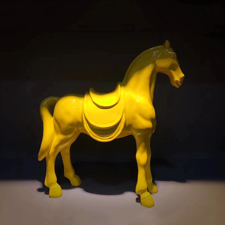 Presente para ele Escultura de cavalos Sala de estar resina Epoxy Collectible Figura