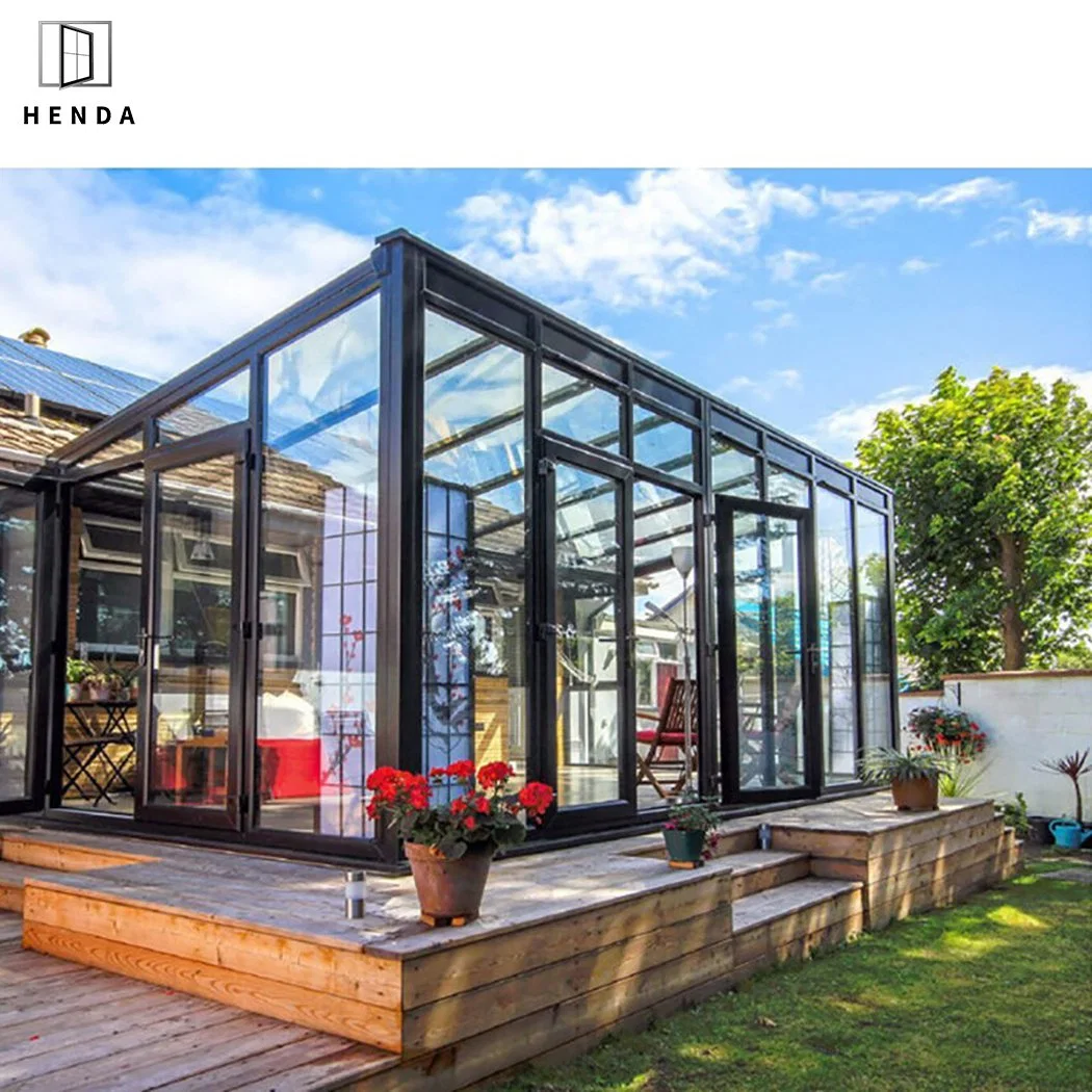 Customized Portable Sunroom Conservatory Aluminium Profiles Aluminum Frame Lowes Greenhouse New Design Winter Garden Sun Rooms