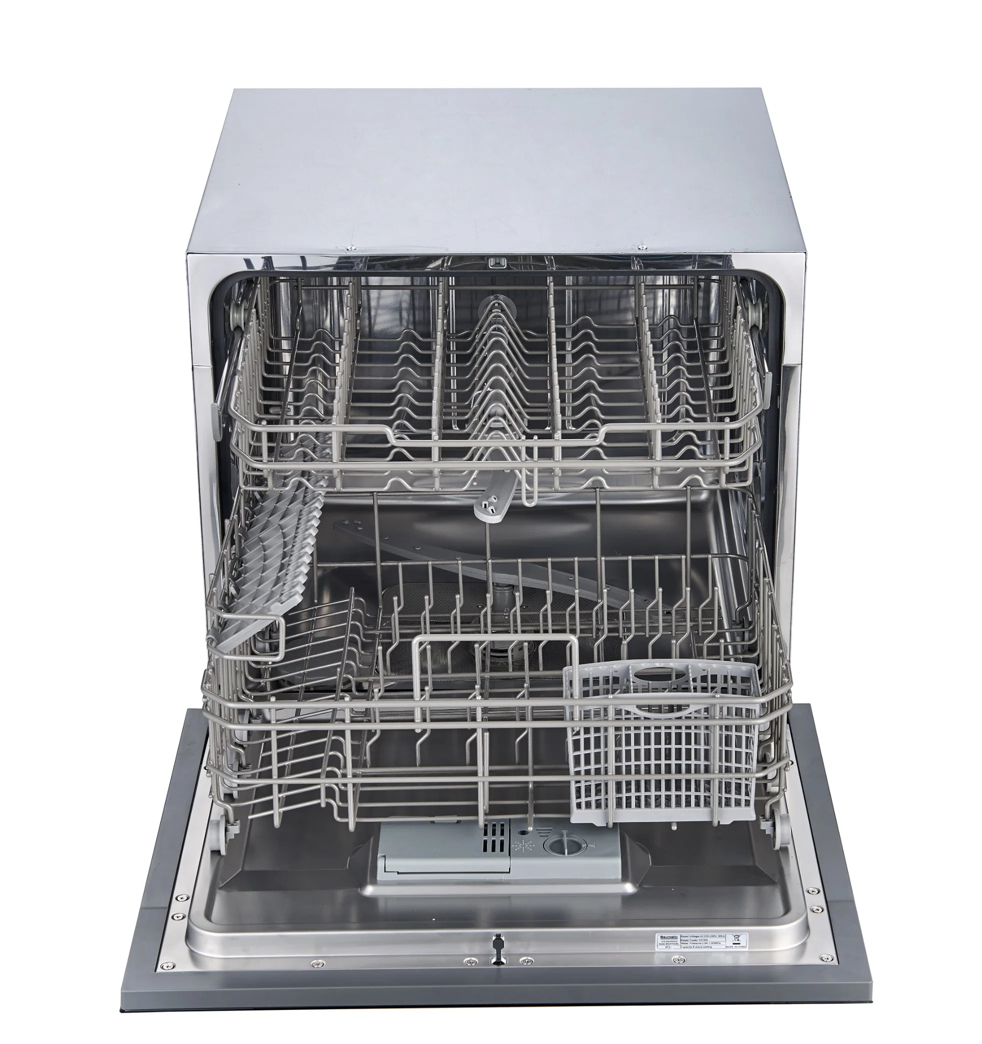 Built-in 8 Place Sett. Black Dishwasher Touch Control 5 Wash Programs UV Light Sterilization