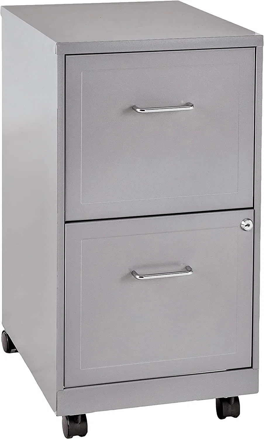 2-Drawer Mobile File Cabinet, 18-Inch Depth - Gray