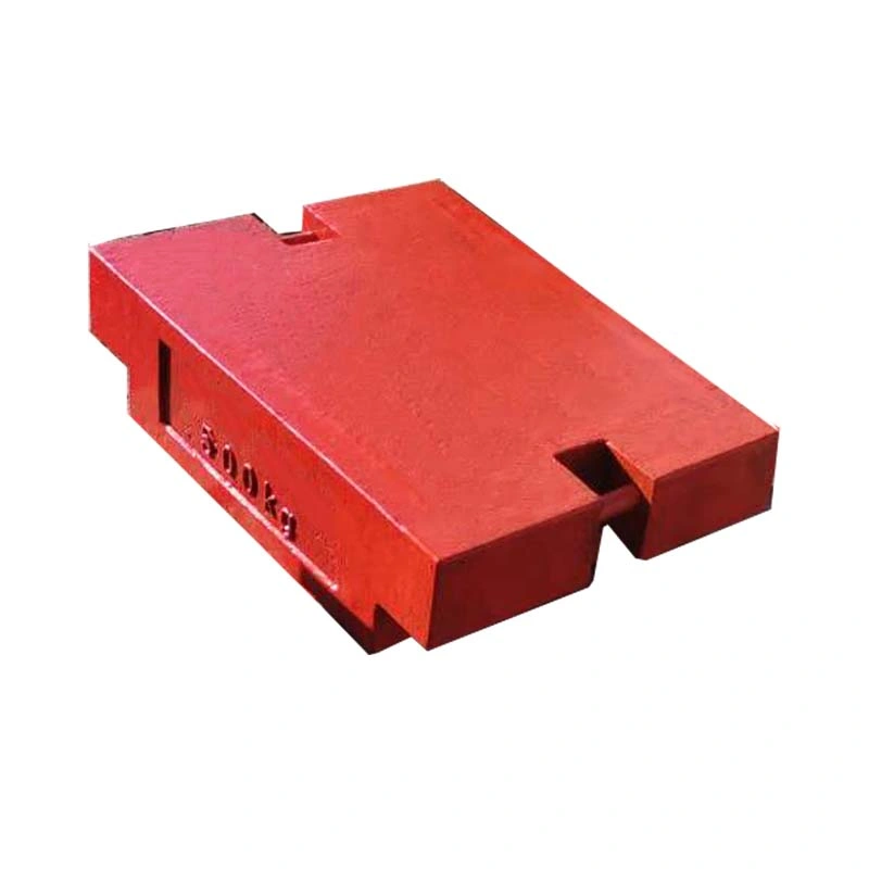 200kg 250kg 500kg 1000kg 2000kg Square Rectangular Roller Handle Cast Iron Test Weight for Truck Scales with Slots for Forklift to Move