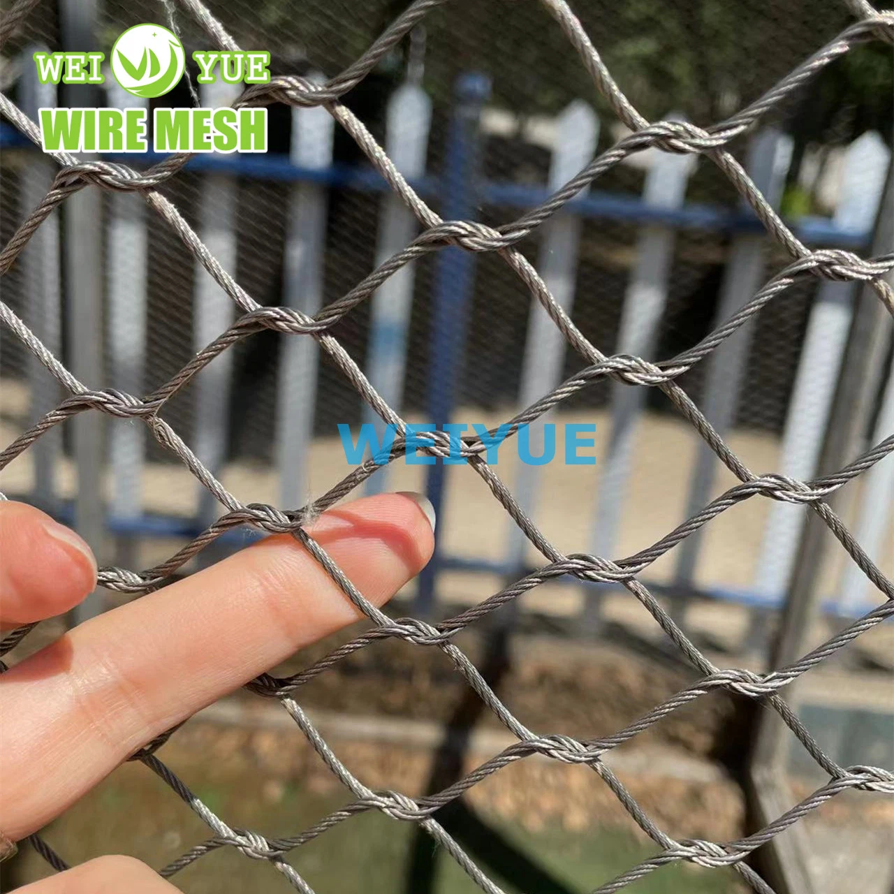 X-Tend 304 316 Stainless Steel Cable Mesh Ferrule Wire Rope Mesh for Zoo Bird Aviary Net/Green Wall/Decorative Wire Mesh/Stair Railing Mesh Fence