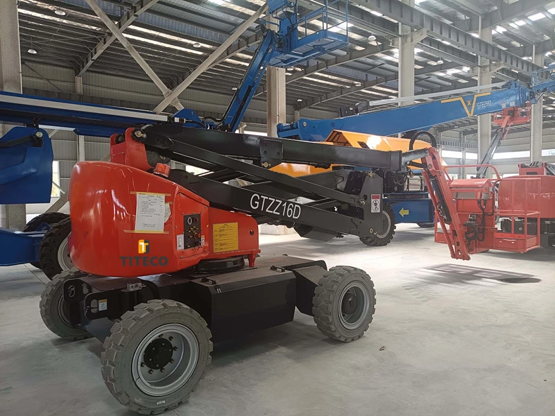 Hybrid System for Boom Lifts Electric Articulating Cherry Picker Knuckle Lift Low-Level Access Boom Lift Fe Hybrid Articulating Boom Lift