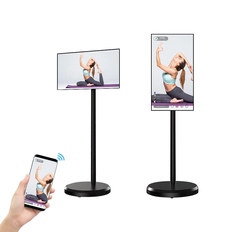 شاشة إعلان تعمل باللمس 21.5 27 32 بوصة قابلة لإعادة الشحن شاشة LCD Standbyme Smart TV Stand Me Standby Me