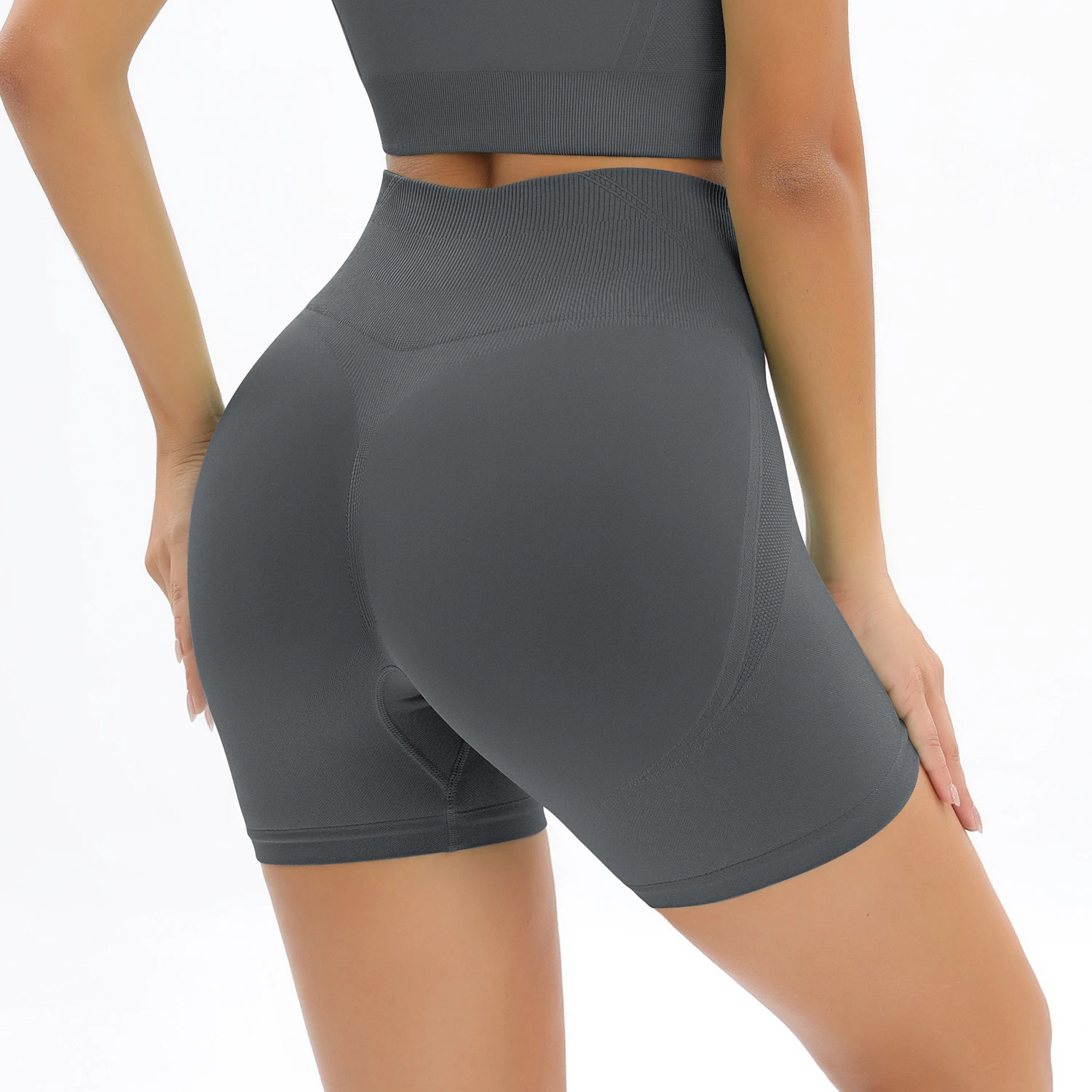 High Waisted Seamless Gym Sports Women Yoga Shorts Breathable Slim Fit Sweatpants Sexy Peach Butt Hip Lift Workout Short