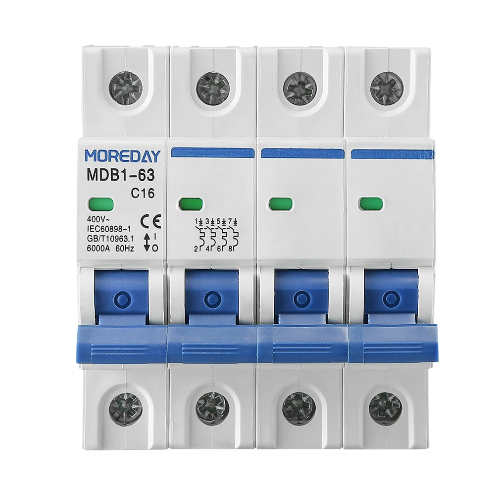 Hot Sale Mini Circuit Breaker AC 6ka 63A 230V 400V Modular DIN Rail Miniature Circuit Breaker