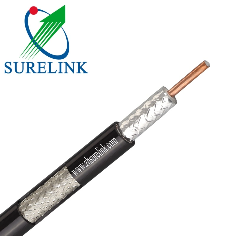 Fabricante Surelink cable coaxial RG6 cable coaxial RG6 Rg6u Cable de antena de satélite