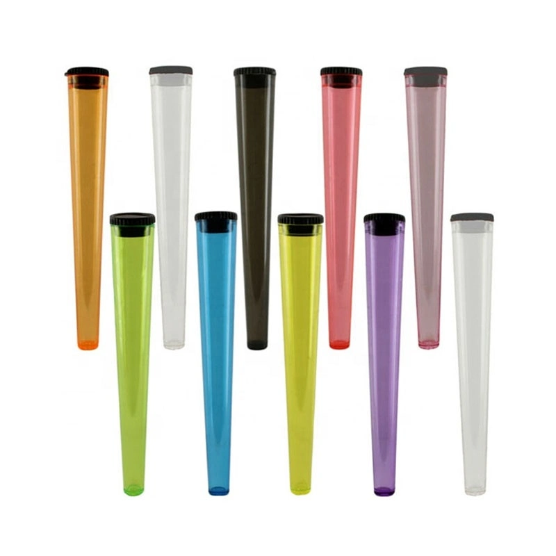 Factory Supply Pre Roll Tubes Empty Plastic PP Squeeze Child Resistant Smell Proof Tubes Pop Top Tubes