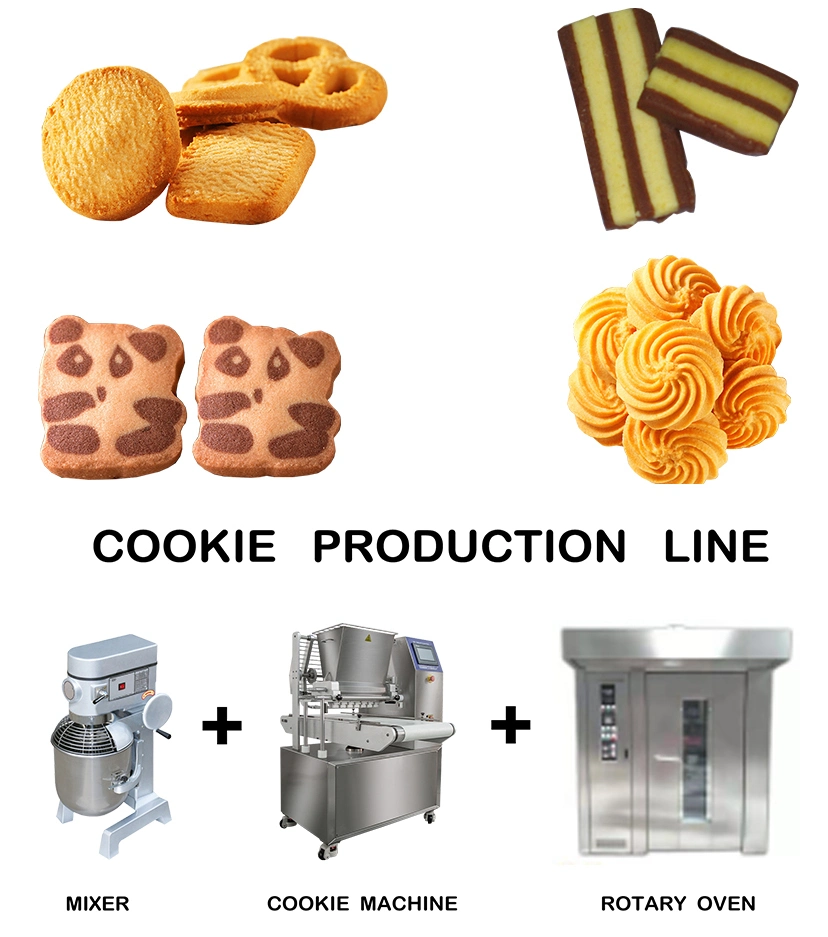 Comerciales industriales Navidad Mini Fortuna Galletas de Mantequilla pequeña máquina de hacer Cooki depositante galletas Snack Food Machinery