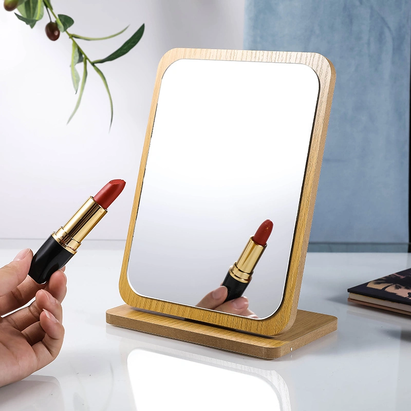 Beauty Tools Sleek Wholesale/Supplier Adjustable Wooden Tabletop Makeup Mirror