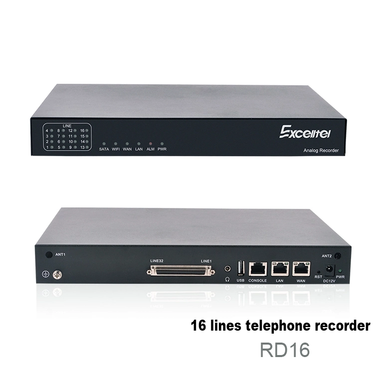 Excelltel 16CH Embedded Cloud Network Voice Recorder de téléphone