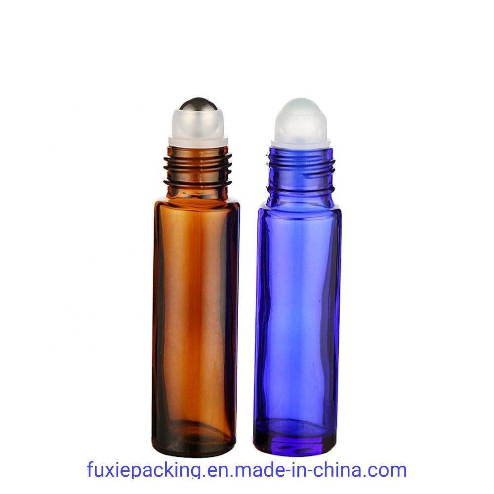 Essential Oil Amber Glass 10ml 5ml Roll on Bottle with Stainless Steel Ball