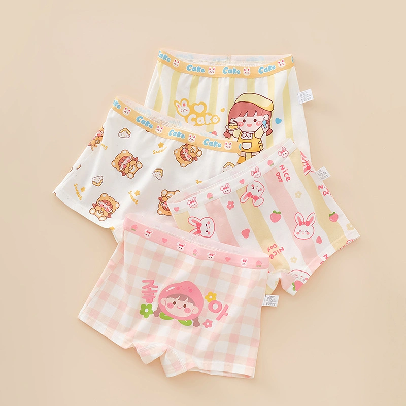 Cute Girl Crotch Anti-Slip Soft Cotton Seamless Invisible Children Kids Panty Underwear