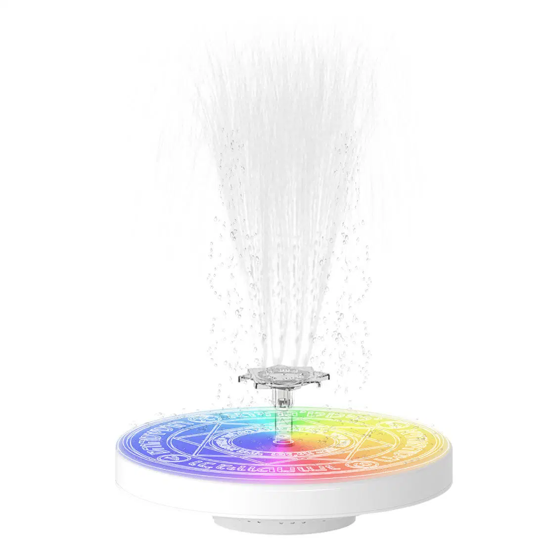 Lámpara de bomba de agua solar Piscina exterior de flores de roca Baño de aves RGB con lámpara de fuente de control remoto