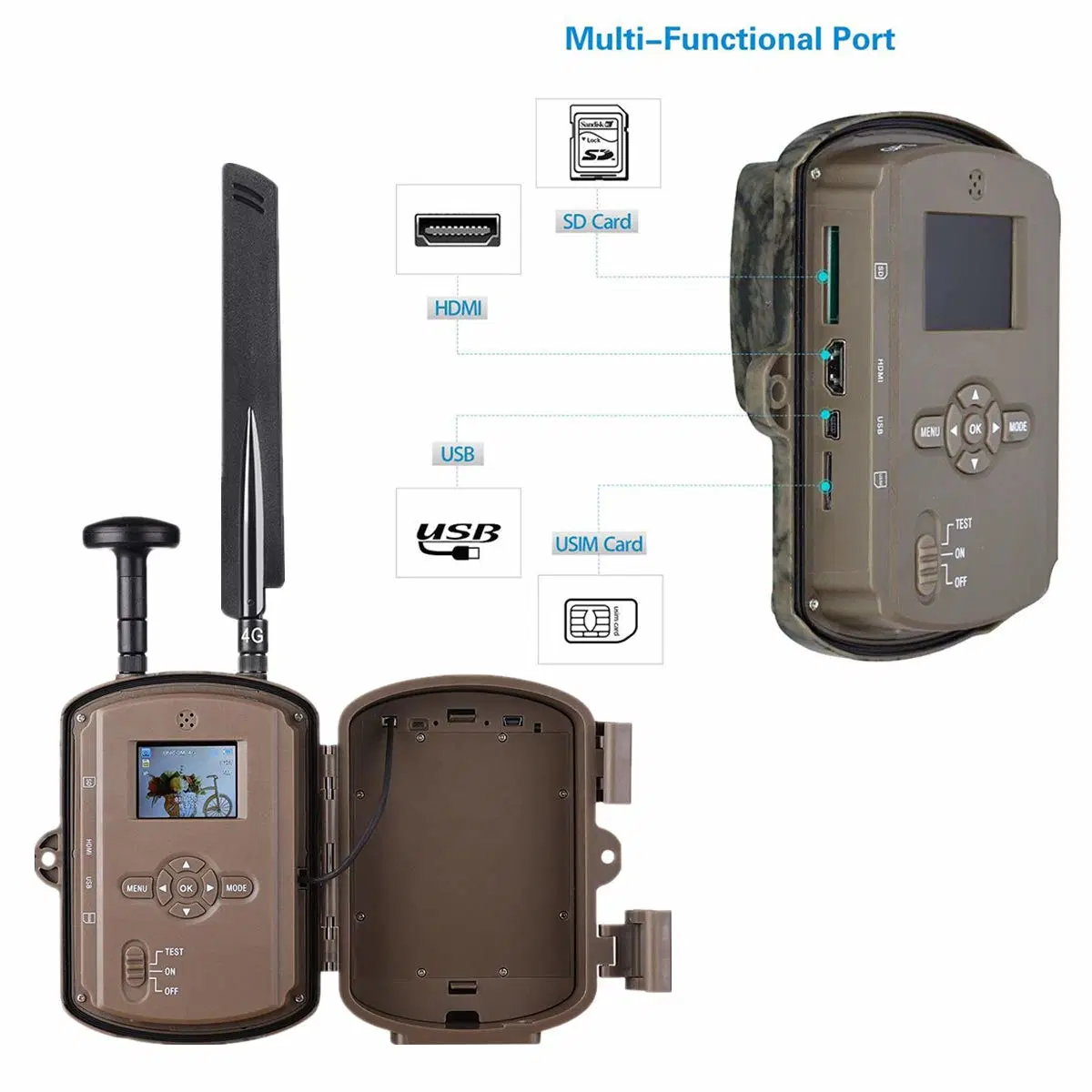 2019 High quality/High cost performance 1080P Wireless SMS MMS GPRS GSM 4G Hunting Camera Wildlife 4G Trail Camera with Box and Power Supply