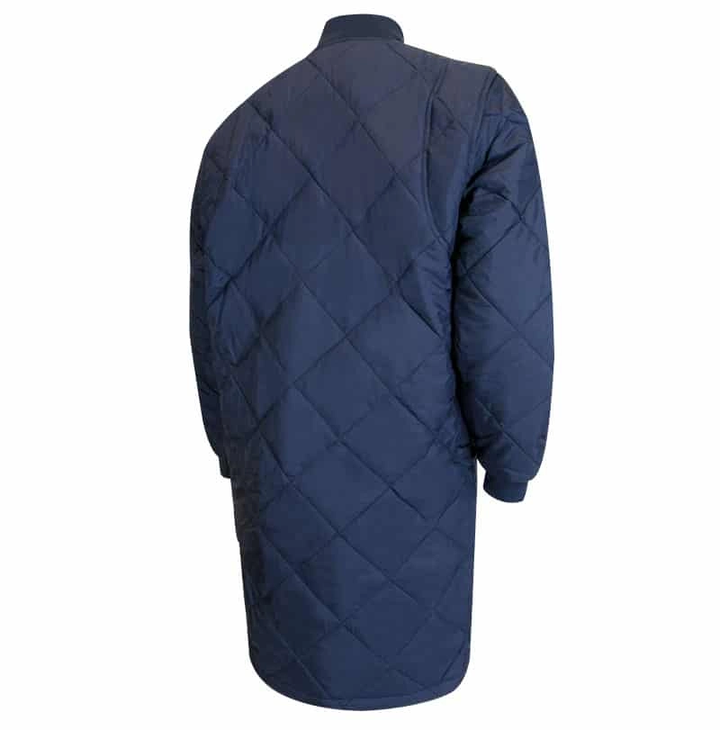 New Fashionable Men Winter Clothing Warm Plaid Long Coats Jacket Navy Blue Workwear