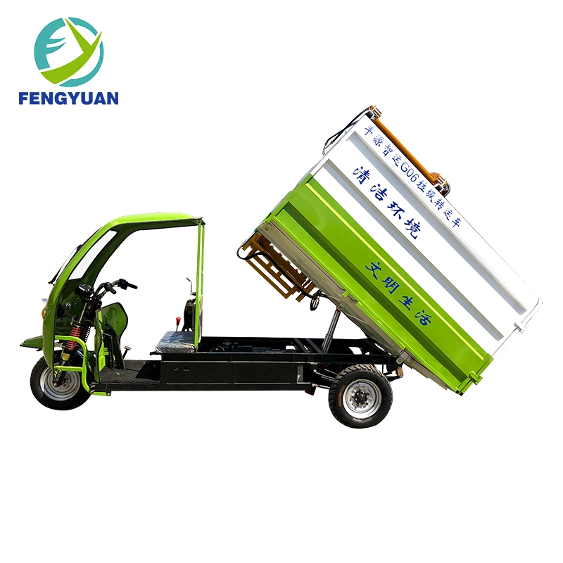 Fengyuan Waste Motorcycle Mini Electric Tricycle Garbage Dumper Truck