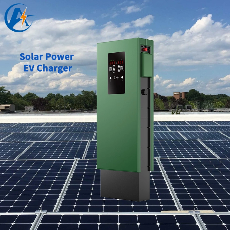 Carregadores de automóveis a bateria solar SAE J1772 IEC 62196-2 Carro elétrico Carregador sistemas fotovoltaicos para carregadores para veículos elétricos (EV) Solar comerciais Funcionamento