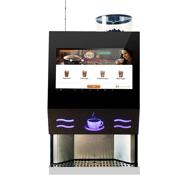 GS Hot Sale Coffee Maker Machine Office Table Top Water Dispenser for Freshly Ground Brewed Coffee Vending Machine Beverage Vending Machine