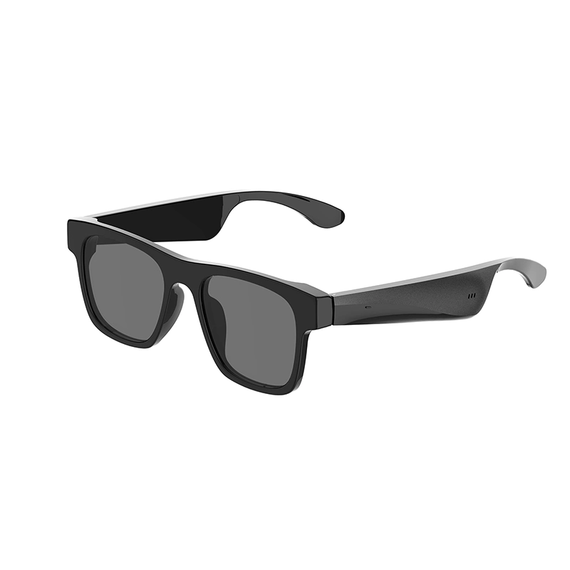 Wholesale/Supplier Rectangular Black Low Latency Audio Bluetooth Audio Sunglasses for Men and Women