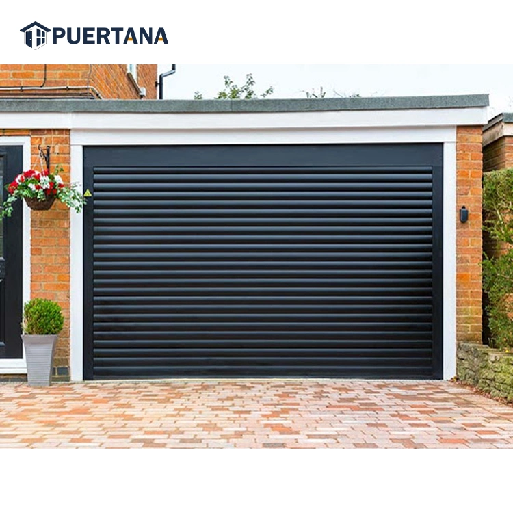 Puerta de garaje automática de acero laminado a color personalizada