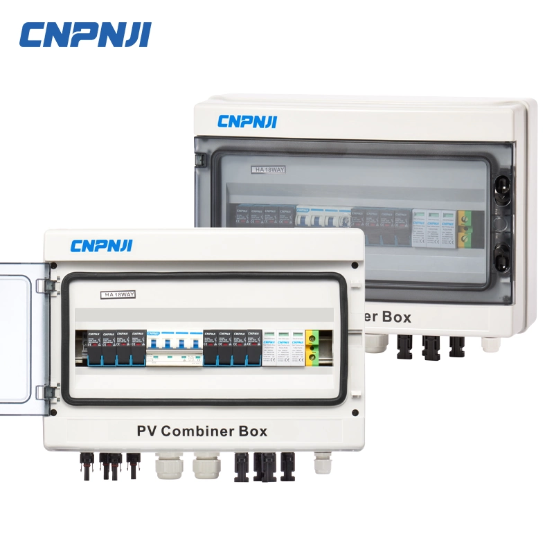 Caixa de Combinador PV à Prova d'Água 4 Strings 4 Entradas 1 Saída Caixa de Combinador Solar de Plástico PV DC 1000V