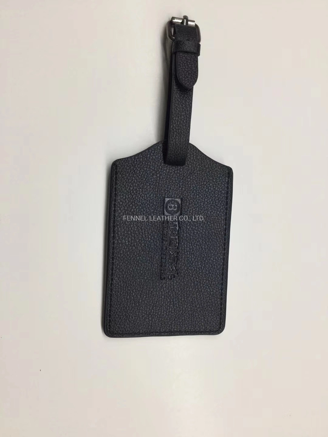 Travel Leather Luggage Tag Remove Easily with Strip and Buckle Tag (F1522)