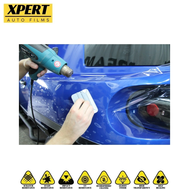 Xpert Auto Films Qualität Glossy hydrophobe Abrieb- und Kratzfestigkeit TPU-Lackschutzfolie Vinyl-Wrap