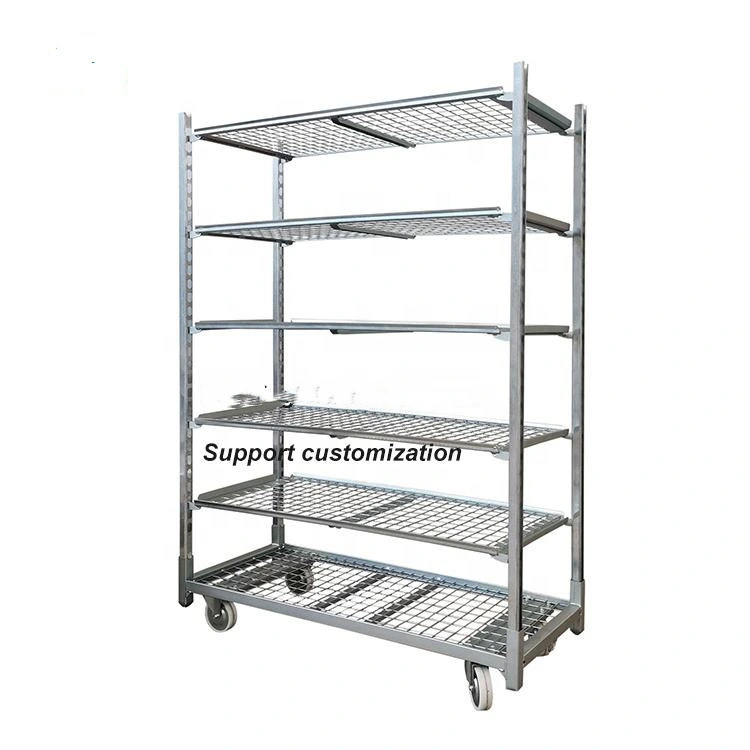 Flower Trolley/Flower Auction Cart/Cc Container, Danish Trolley Metal Hook Style Danishtrolley6flower Trolley/Flower Auction Cart/Cc Container