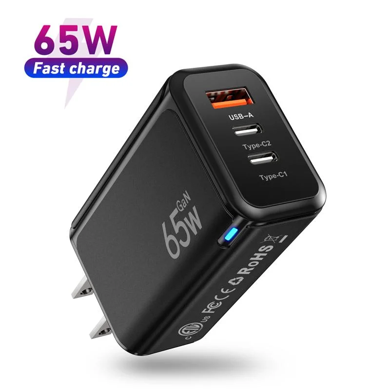 65W GaN Ladegerät Pd 65watt Travel Chargers Multi-Funktion transparent Ladeadapter Für Pd