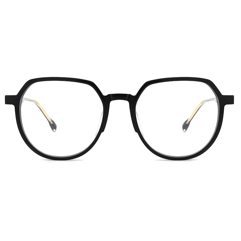 Custom Black Acetato Men Eyeglasses Frames Acetate Eyewear