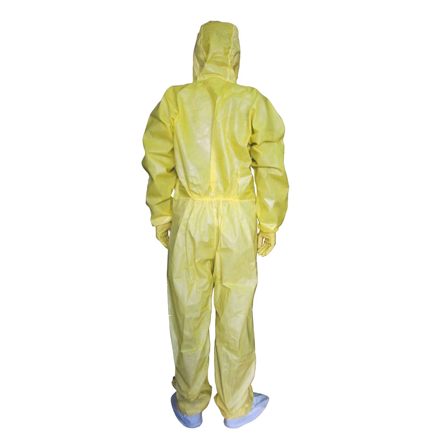 Plastic Film Plus a Unique Nonwoven Fabric Light Chemical Protective Clothing Overall