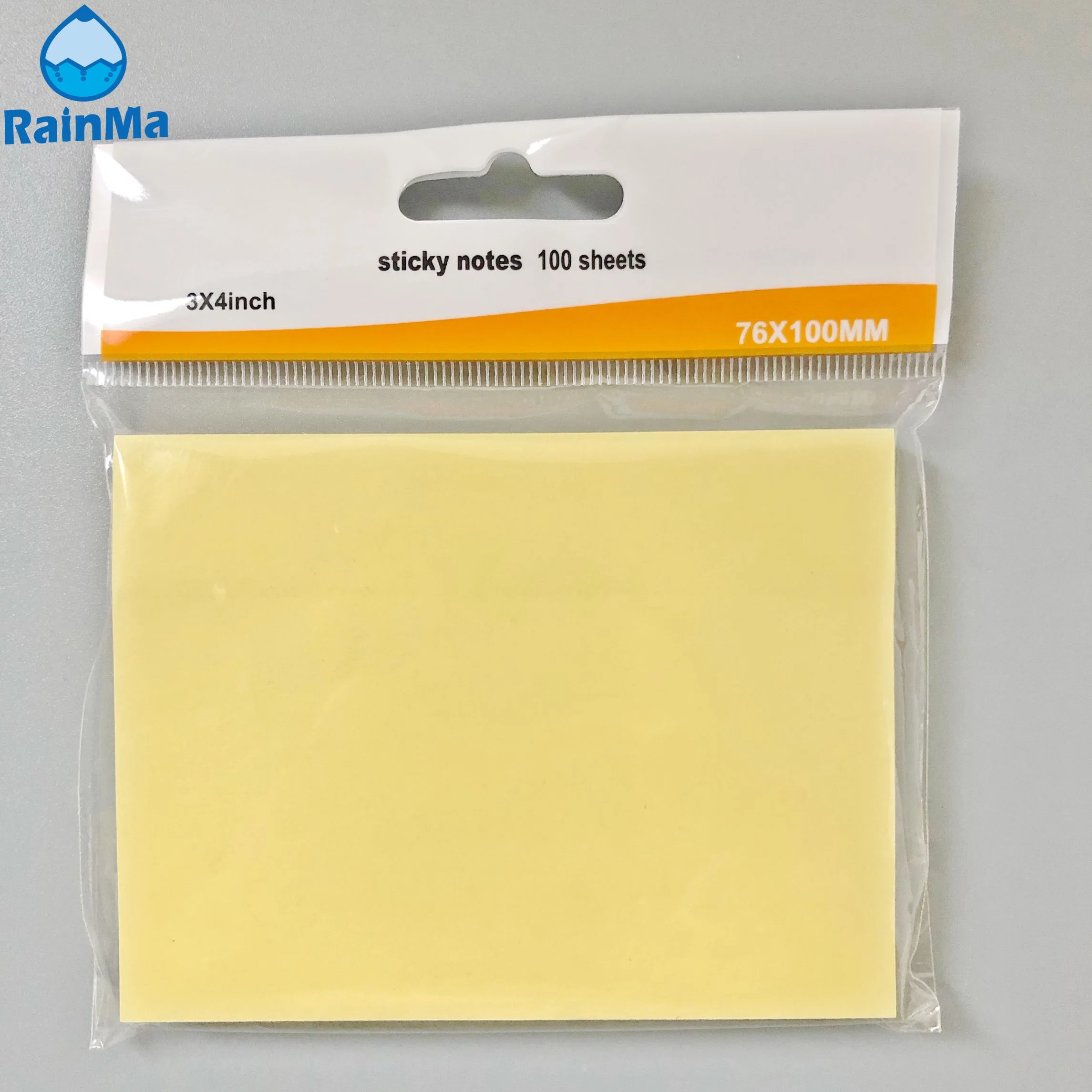 Office School 3*4inch 100sheets Yellow Sticky Notes with Custom Color and Logo