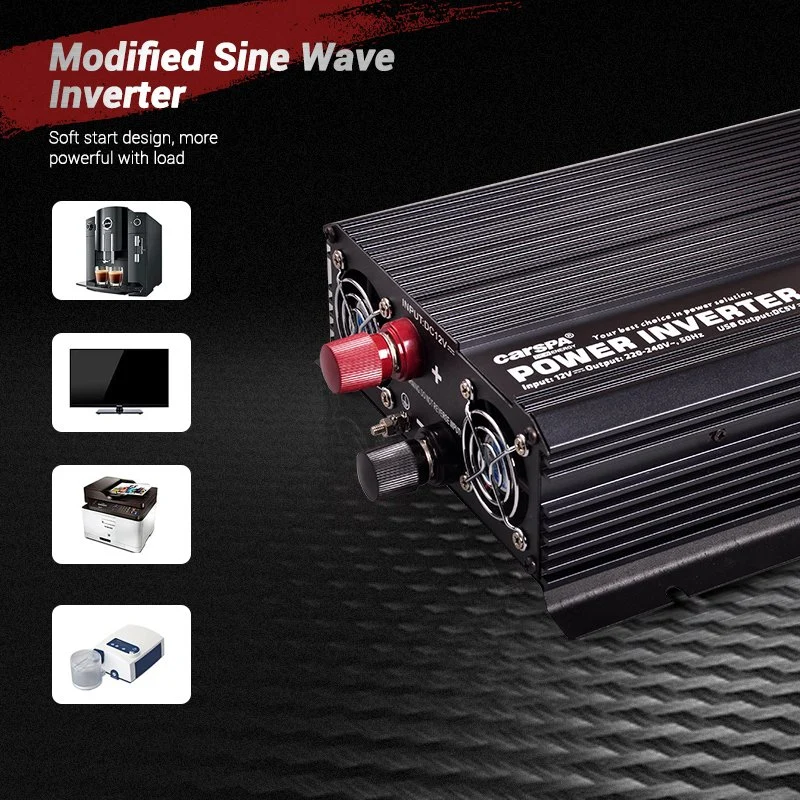 1000W Modified Sine Wave Solar Power Inverter  12V/24V/48V DC to AC 110/230V off Grid Inverter for RV,Home Solar System