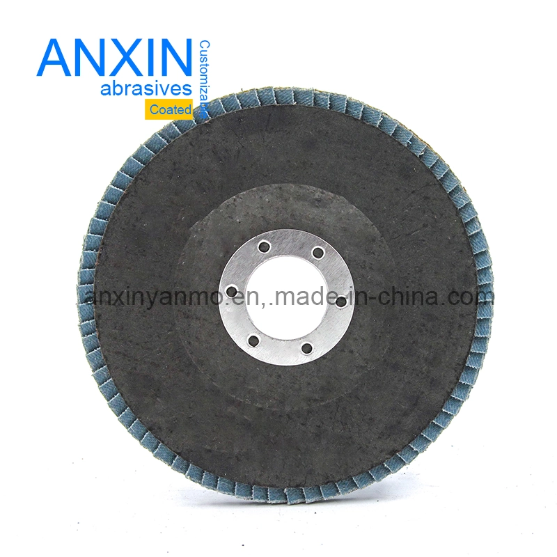 4.5&prime; &prime; Abrasive Blue Ceramic Flap Disc for Stainless Steel Polishing