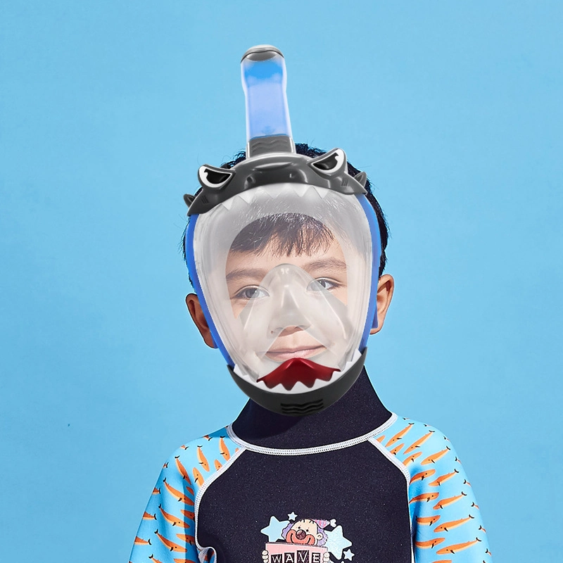 Cartoon Design Easy Breath Children Full Face Snorkel Mask Anti Fog Diving