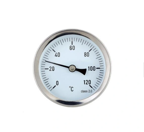 مقياس حرارة مقياس الحرارة من الألومنيوم ذو قرص أفقي قياس 63 مم